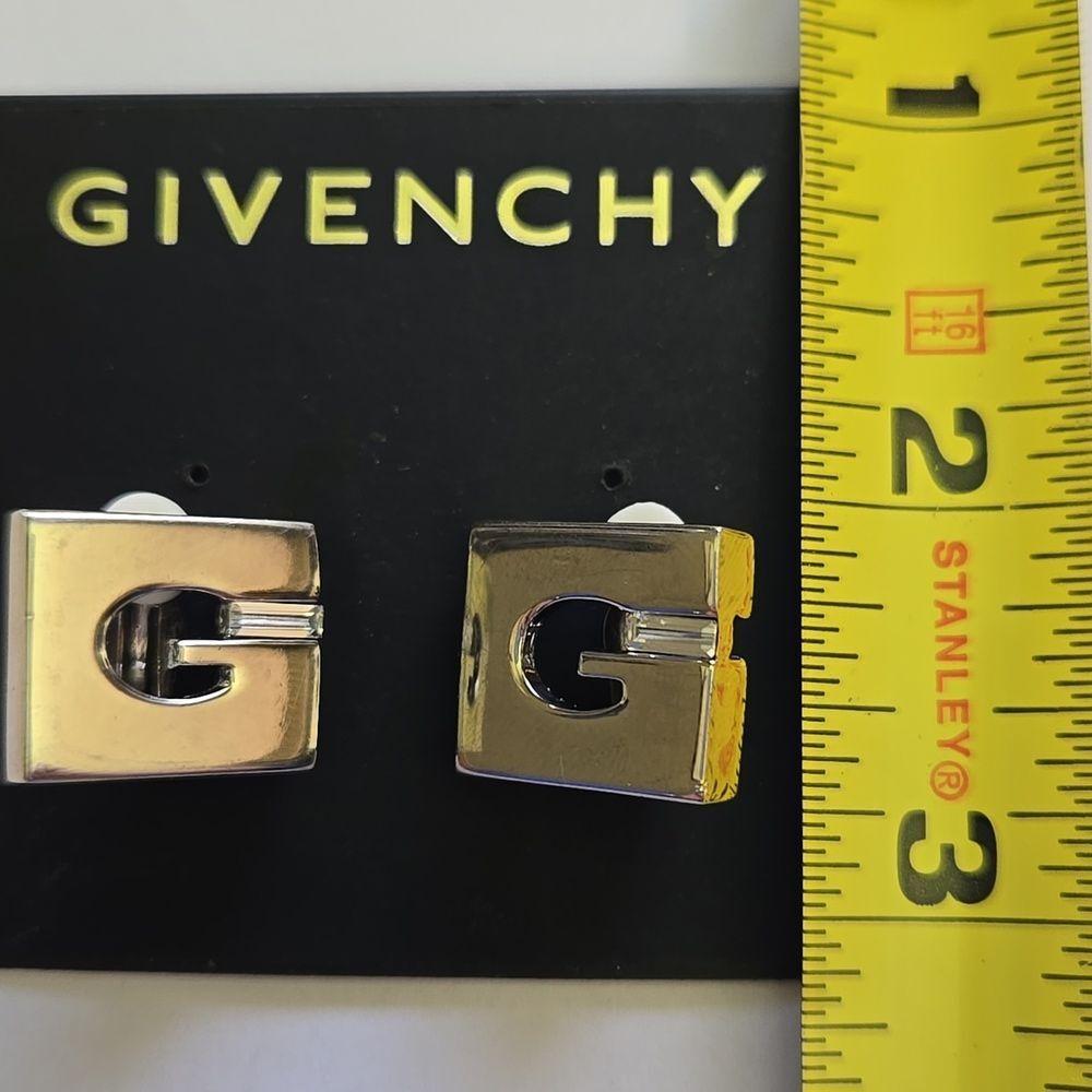 🐢 Givenchy Vintage 80's G Logo Earrings Classic Glam Guaranteed Authentic - Picture 14 of 14